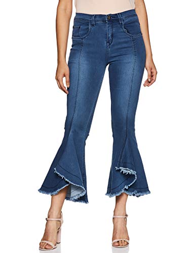SLVETE Women’s Denim Stretchable Flared Jeans SLVETE Women’s Denim Stretchable Flared Jeans