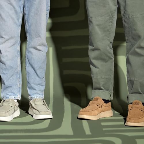 Image of HEYDUDE Men's Wally Comf Suede Slip-On Loafers | Lightweight Men's Casual Shoes | Extra Plush Midsole Padding for Everyday Wear