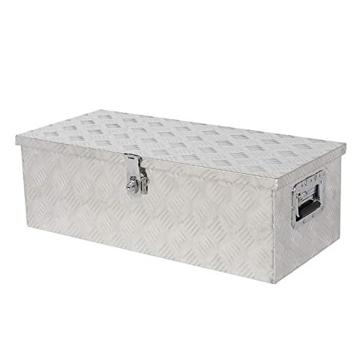 Autoforever 30" Aluminum Truck Underbody Flatbox Pickup Tool Box RV ATV Trailer Storage Lock with Keys and Side Handle