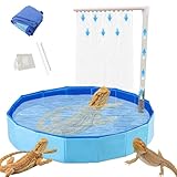 Large Electric Bearded Dragon Pool, Electric Bathtub for Bearded Dragons, Bearded Dragon Pool, Bearded Dragon Swimming Pool with Faucet, Bearded Dragon Accessories, Bath for Bearded Dragon