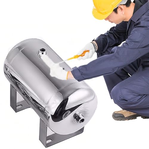 エアコンプレッサーリザーバータンク 4パック/3パック/2パック/1パック小型エアタンクポータブル10ガロン、インフレータブル用水平エアリザーバータンク、真空バッファー予備ガスタンク住宅用(1 pcs,40L/10.5Gal/67x28x34cm)