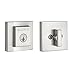 Baldwin Prestige Spyglass Square Single Cylinder Deadbolt Featuring SmartKey Security in Satin Nickel