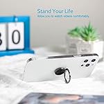 2-Pack-Rounded-CD-Texture-Cell-Phone-Ring-Holder-Stand-360-Degree-Rotation-Finger-Ring-Kickstand-with-Polished-Metal-Phone-Grip-Smartphone-Accessories-Black