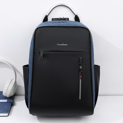 Male and female waterproof lightweight backpack, suitable for daily travel and leisure use, campus student backpack (Blue, Medium)3