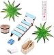 YANINEE 11 Stück Miniatur Deko Sauna Zubehör Set Wellness Gutschein Verpackung Geschenk Deko