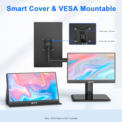 Portable 14 FHD Monitor for Laptop and Gaming, USB-C & HDMI Connections - Ideal for Mac, PC, Phone, Xbox, PS5, Switch