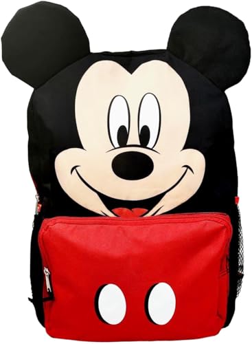 The Trendy Turtle Mickey Mouse Backpack - Mouse Ears Back to School or Travel Book Bag Backpack - 16 inches