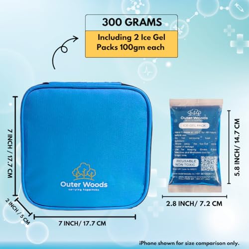 Image of Insulin Cooling Travel Bag for Diabetics | Two Ice Gel Packs | Keep Insulin Cool and Safe for 6-8 Hours | Cooler Pouch Case | Insulin Cooler Bag with Glucometer Pocket (Sky Blue)