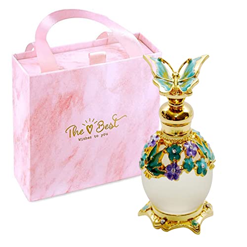LIYJTK Árabe Perfumes para Mujer Musulmán Eau de Parfum Toilette Dubai Retro Fragancias para Mujer Concentrado de larga duración Perfume Aceites Perfumes Florales Árabes de Mujer 0.8 onzas