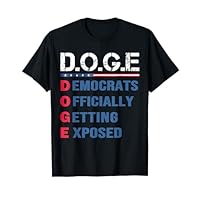 D.O.G.E DOGE Department Of Government Efficiency US flag T-Shirt