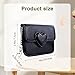 Energather Credit Card Wallet, PU Leather Slim Credit Card Holder for Women with Key Chain, Fashion Heart-shaped Small Card Holder Wallet Coin Change Purse for Shopping, and Daily Travel (Dark brown)