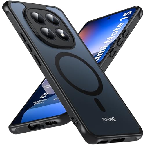 RC1WD für Xiaomi Redmi Note 15 5G/4G Hülle für Magsafe Magnetisch Handyhülle Stoßfest Kratzfest Schutzhülle Matt Cover Case für Xiaomi Redmi Note 15 5G/4G 6 77 Zoll (Schwarz)