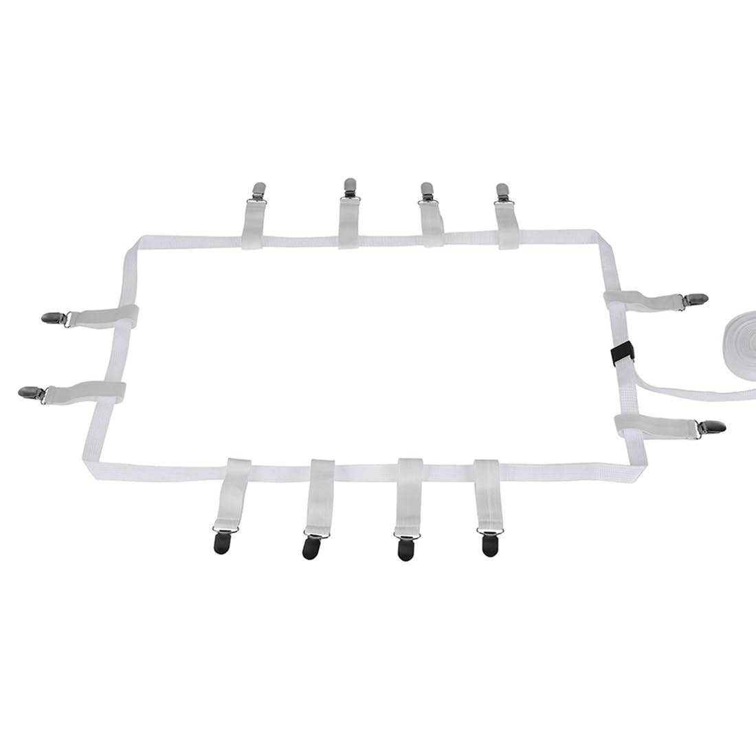 UDSKNV[KSL Adjustable Elastic Straps Bedding Accessories Keep Tidy Suspenders Bed Sheet Clips