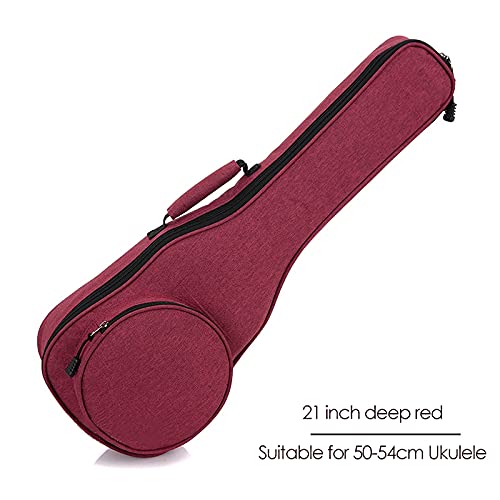 Nicfaky Housse ronde pour ukulélé de poche 10 mm en éponge portable et étanche Rouge - Les Beatles, Paul McCartney, John Lennon, RIngo Starr, George Harrison Nicfaky Housse ronde pour ukulélé de poche 10 mm en éponge portable et étanche Rouge – Image 4