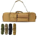 ❤Protección efectiva: esta bolsa para rifle tiene un forro suave que amortigua los golpes y las vibraciones para evitar daños a su arma de fuego debido al impacto; la base de fijación incorporada mantiene su arma de fuego en su lugar y evita que se desgaste debido al movimiento extenuante, lo que aumenta la vida útil de su arma de fuego.