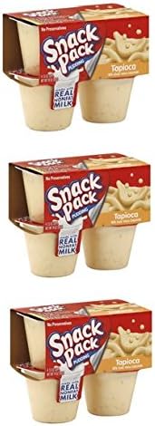 Snack Pack Tapioca Pudding, 4 Count (Pack of 3)