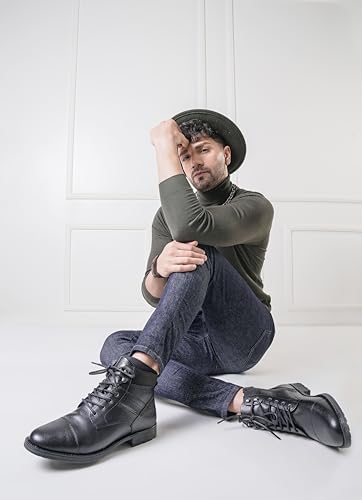 Image of Thomas Crick Ultimate Durable, Stylish, and Ready for The Outdoors Biker Boots