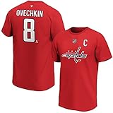 Material: 100% Baumwolle. Fanatics - NHL Washington Capitals Iconic Name & Number Ovechkin Graphic T-Shirt - Rot Farbe Rot, Größe XL