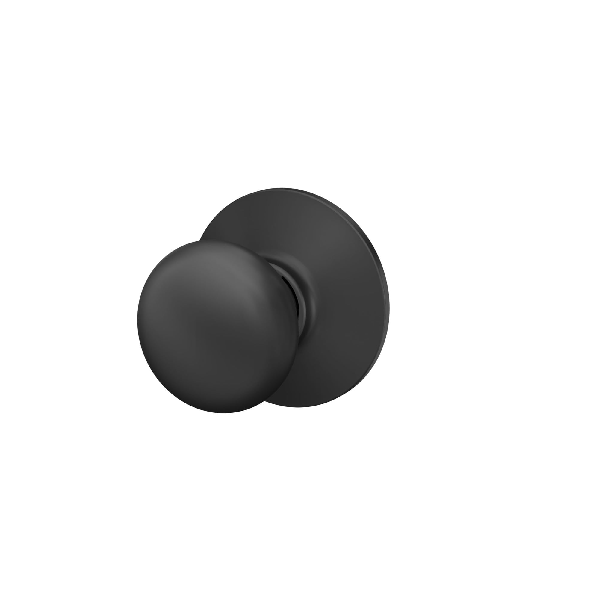 Schlage Plymouth Matte Black Door Knob - Passage Lock -7