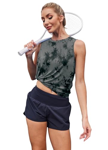 Image of Womens Workout Tank Tops Lightweight Sleeveless Shirts for Women Loose Fit Tops for Athletic Running Tennis Yoga