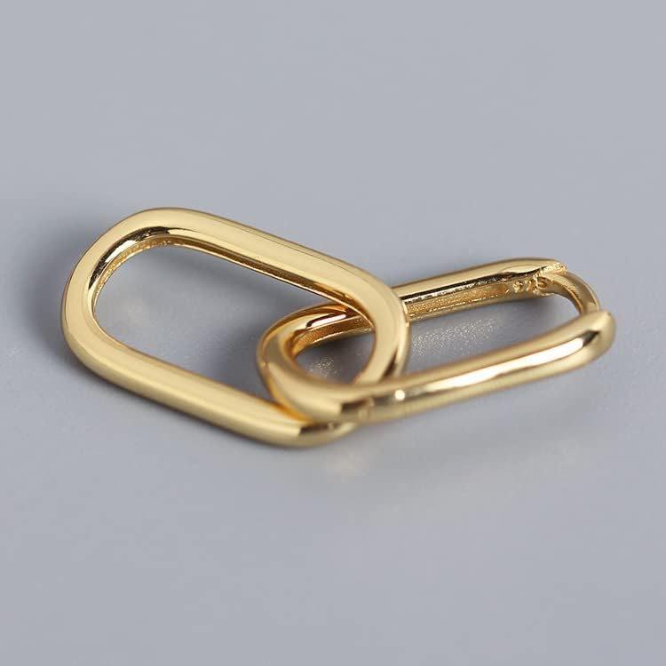 Paperclip Link Chain Earrings Convertible Link Earrings for Women Drop Dangle Earrings - Image 4