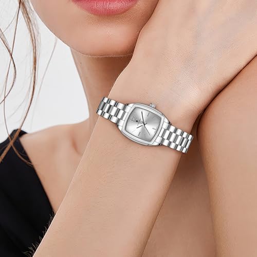 Image of Sapphero Ladies Watch Easy to Read Wristwatch, Women's Quartz Watch with Stainless Steel Strap, 5 ATM Waterproof, Classic Elegance Women Business Waterproof Watch