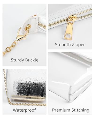 HULISEN Clear Bag for Stadium Events, Clear Purses for Women Stadium Crossbody, Transparent Bag for Concerts, Festival4