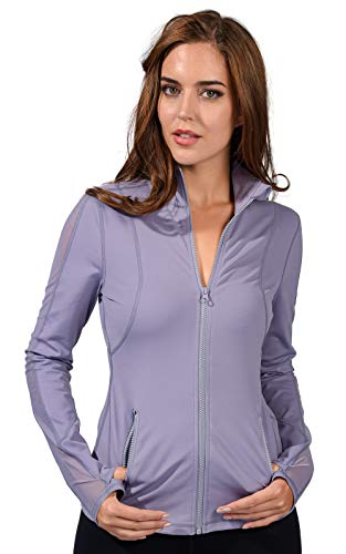 90 Degree By Reflex Womens Full Zip Mesh Detail Running Track Jacket