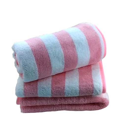 Image of Microfiber Bath Towels, Lightweight, Absorbent, Super Fluffy and Fast Drying Towel for Travel, Vacation, Fitness and Yoga (3, Pink)