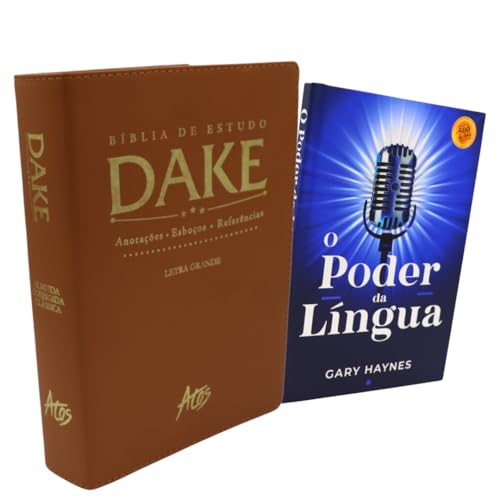 Bíblia de Estudo Dake, Capa Luxo, Preta e Caramelo