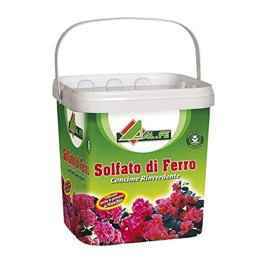 AL.FE - Sulfato de hierro antimusgo reverdiente microgranulado para plantas y flores, 5 kg