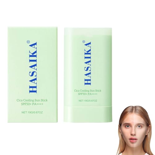 HASAIKA® Protector Solar en Barra, Protector Solar De Estado Sólido, Stick Protector E Hidratante, Resistente al agua y al sudor, para cara y cuerpo (19 g)