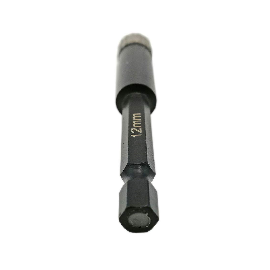 SHDIATOOL 5Pcs Forets Diamantés 12MM Vide Brasé avec Tige à Ajustement Rapide pour Perçage à Sec en Pierre Maçonnerie Béton Tuile