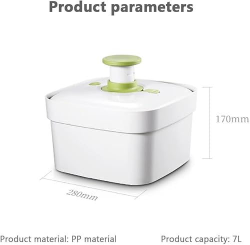 Miniatura 2 de Spinner para ensalada de prensa, 7 l, de gran capacidad, fácil de usar, con sistema de drenaje integrado para productos frescos y limpios de ensalada