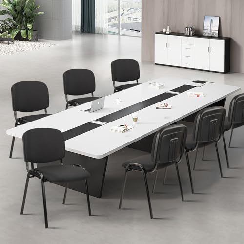 Image of CLATINA Set of 10 Pack Stackable Waiting Room Chair Fabric Black Reception Chairs Metal with Thickened Seat Back Cushion for Waiting Conference Room Guest Chairs (10 Pack)
