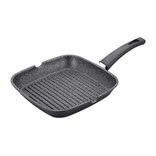 Royalty Line - RL-AG28M - Sartén grill antiadherente, apta para inducción, color negro, 28 x 28