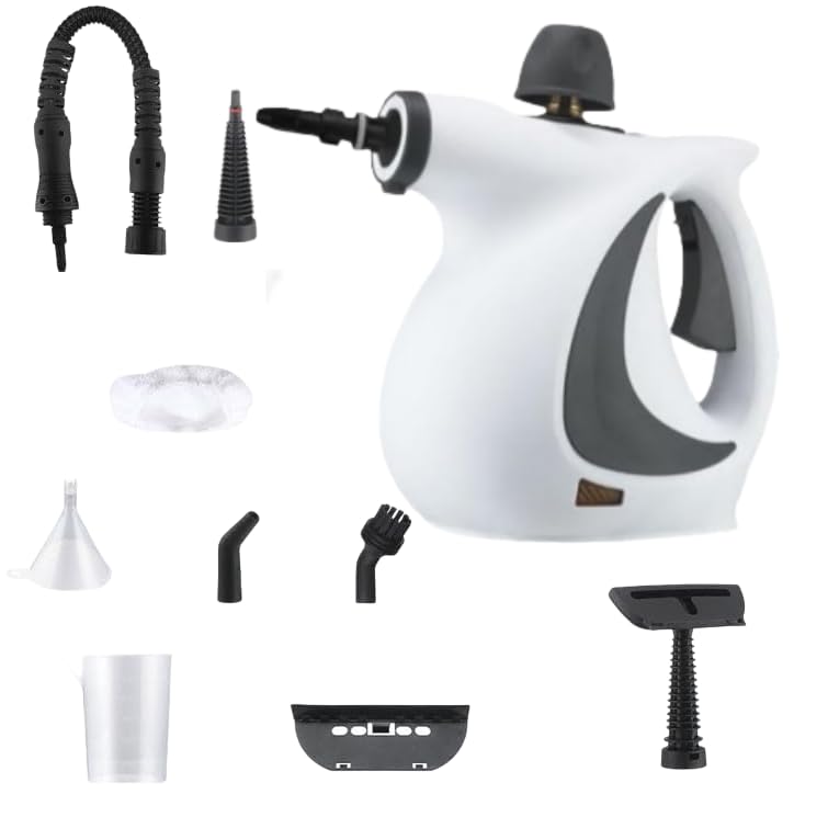 Steameo Steam Cleaner - Hand Held Steamer for Cleaning, Multi-Use,Chemical Free Household For Daily Surface Maintenance (White)