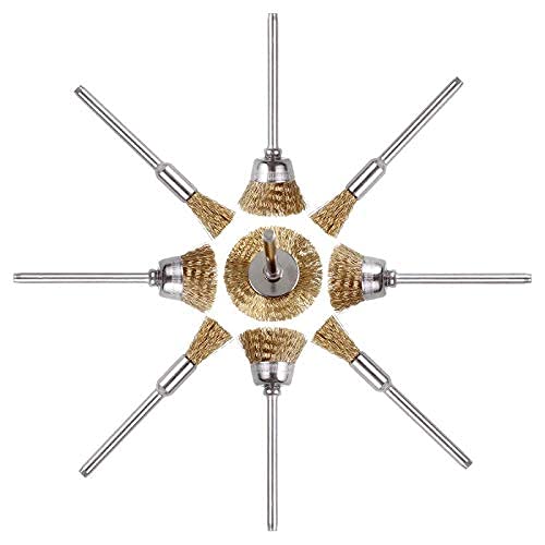 90 Pcs Wire Brushes Set, Rocaris Brass Wire Wheels Pen Brushes Set Kit Accessories For Rotary Tool #TOP7