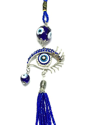 Kiwilife Lucky Car Interior Decoration Evil Eye Hanging Pendant Car Or Home Wall Hanging Ornament Accessories (Blue) #TOP1