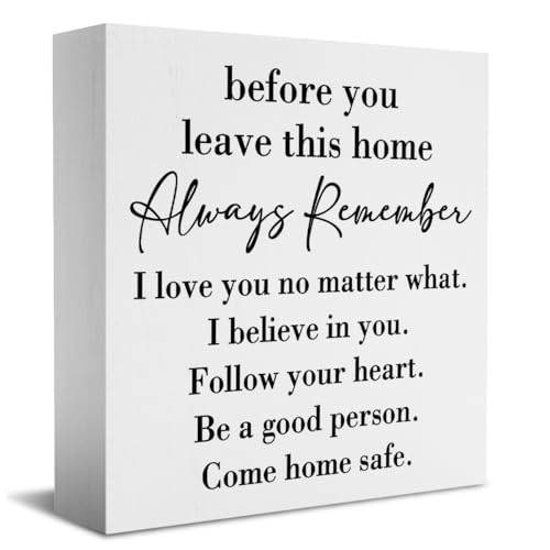Inspirational Home Farmhouse Decor Desk Decor Wooden Box Sign Always