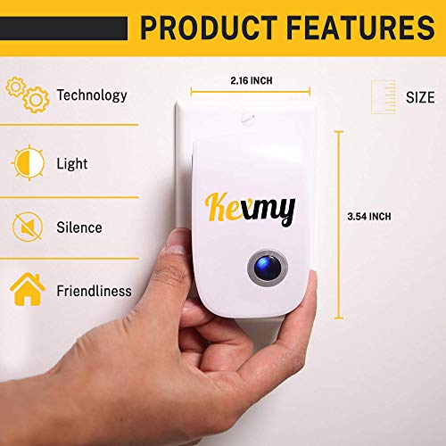 KEXMY Ultrasonic Pest Repellent - Ultrasound Pest Control for Mosquitoes, Mice, Cockroaches, Rats, Bugs, Spiders, and Ants - Non-Toxic and Humane Insect Repellent (6 Packs)