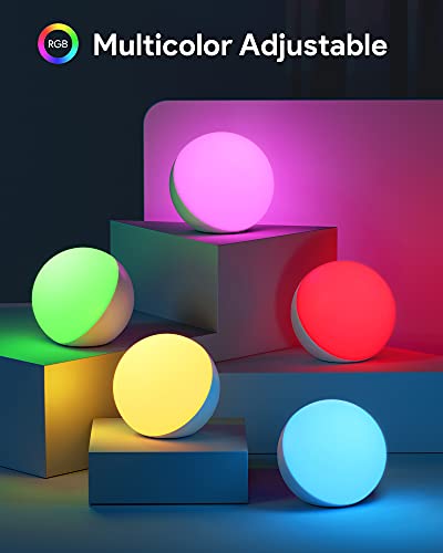 Hifree Modern Touch Lamp With App, Multi Diy Modes Smart Bedside Lamp For Bedroom, Dimmable Desk Lamp, Small Nightstand Light, Compatible With Alexa & Google #TOP4