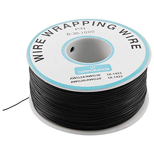 B-30-1000 Insulated PVC Coated 30AWG Wire Wrapping Wire-Black-230 Meters (B09H4H3NGV) Amazon Price History, Amazon Price Tracker