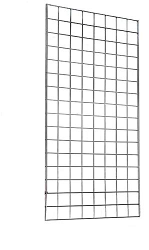 3 x HEAVY DUTY GRIDWALL MESH CHROME DISPLAY PANEL RETAIL SHOP (MESH PENAL 6FT X 2FT)