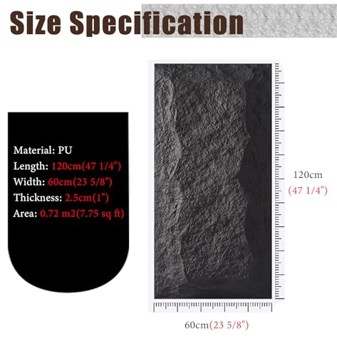 Paneles de pared 3D efecto piedra sintética impermeable para revestimiento interior (8 uds) 5