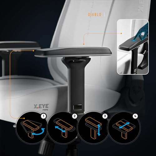 X-Eye Prime Sedia Gaming Ergonomica in Tessuto con Seduta Raffreddante, Poggiatesta Magnetico Memory, Supporto Lombare Regolabile ProSpine, Braccioli 4D e Base in Metallo Ghosted White - Sedia gaming - Immagine 7