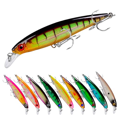 Cebos Nadadores para De,Señuelos Coloridos para de Agua Dulce - Cabezas de Jig Preensamblados con Branquias y Ojos 3D Realistas para Cebos Nadadores en Agua Dulce y Salada para