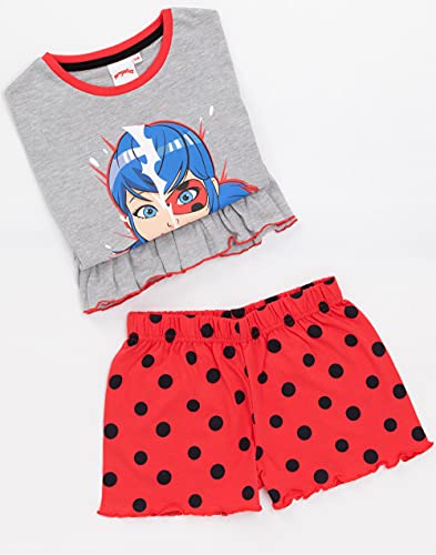 Miraculous Pajamas Girls Ladybug Superhero T-Shirt & Long Or Shorts Pjs4
