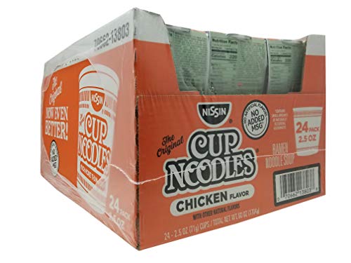 Nissin 827961 Cup Noodles, Chicken, 2.5 oz Cup, 24 per Carton