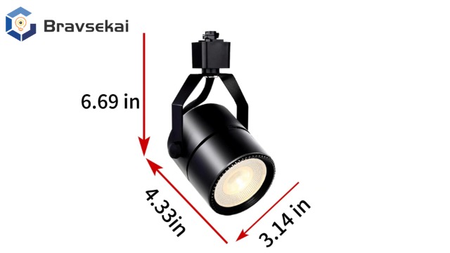 Image of Black H Type Track Lighting Kit 6000K Cold White